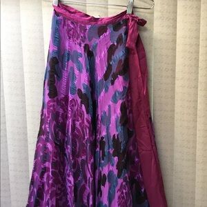NWT Silk Long Wrap Skirt